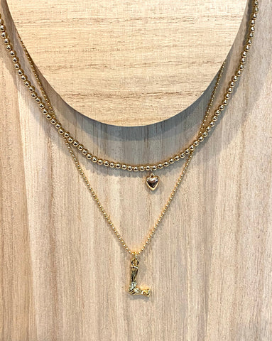 Bamboo Initial Necklace