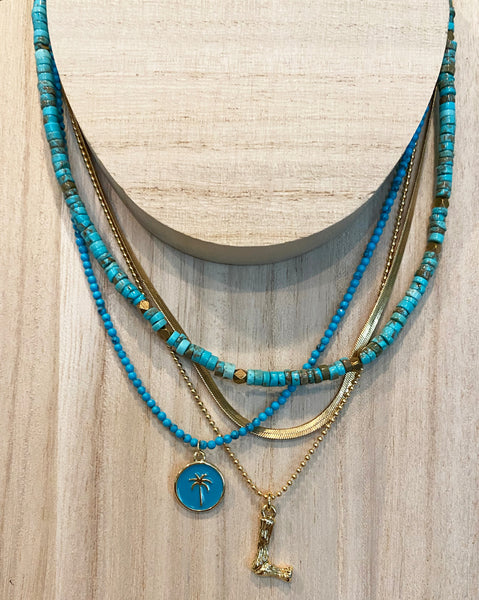 Bamboo Initial Necklace