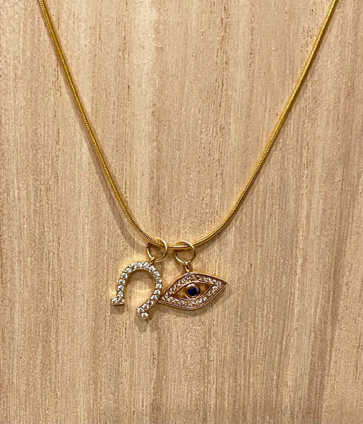 Charmed cluster necklace