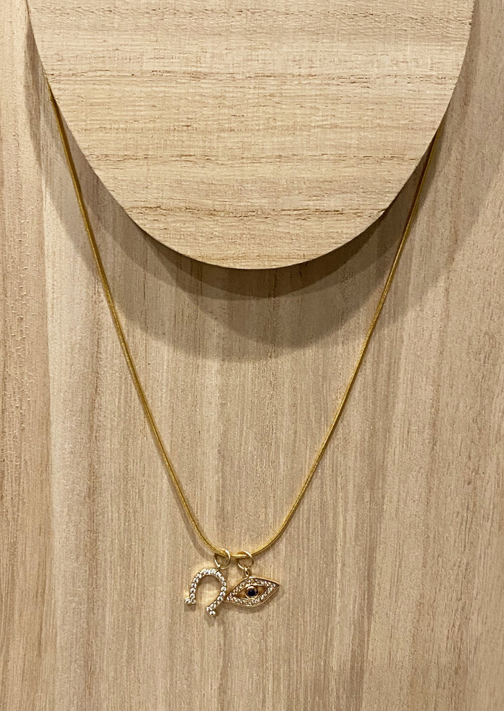 Charmed cluster necklace