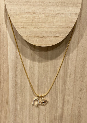 Charmed cluster necklace