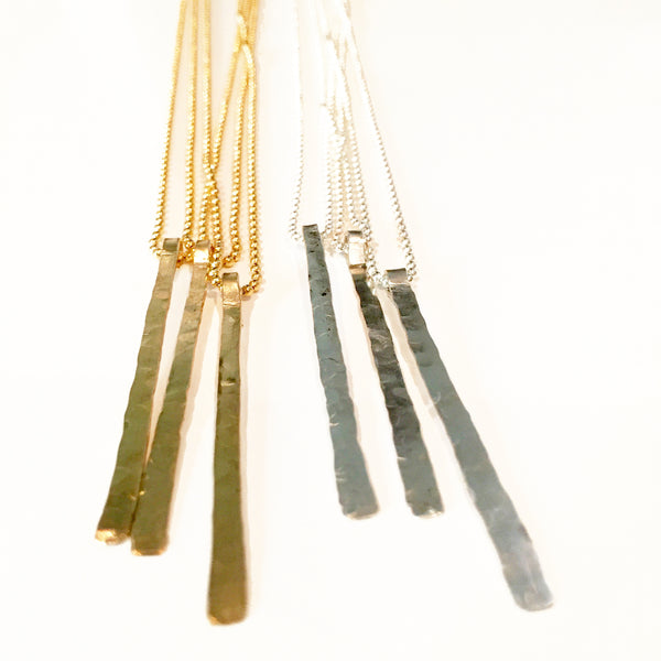 Hammered Bar Pendant