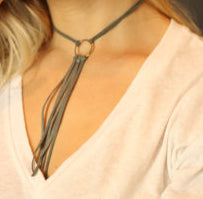 Fringe Suede Choker