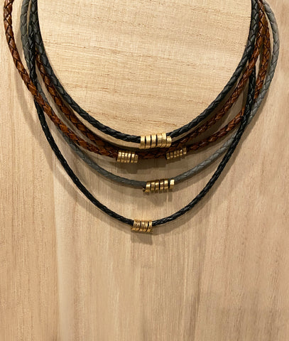 Spiral Leather Choker
