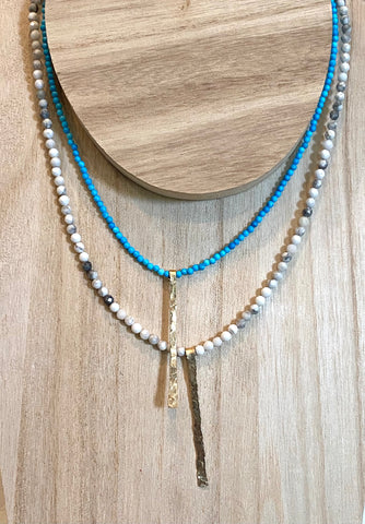 Pop-of-color Gold Hammered Bar