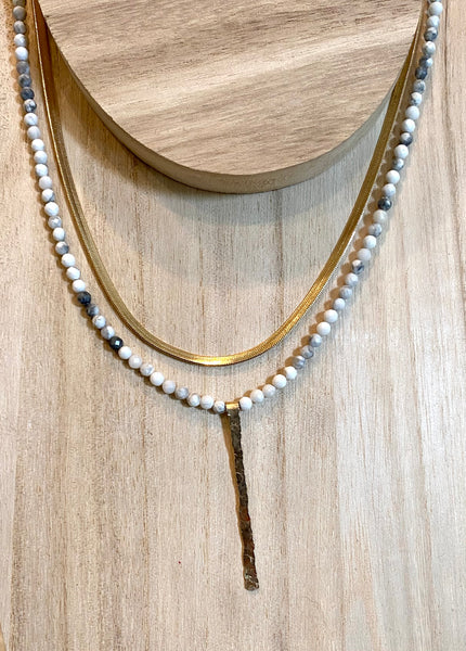 Pop-of-color Gold Hammered Bar
