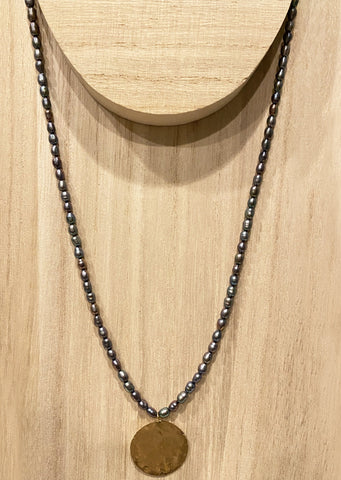 Hammered Medallion Necklace
