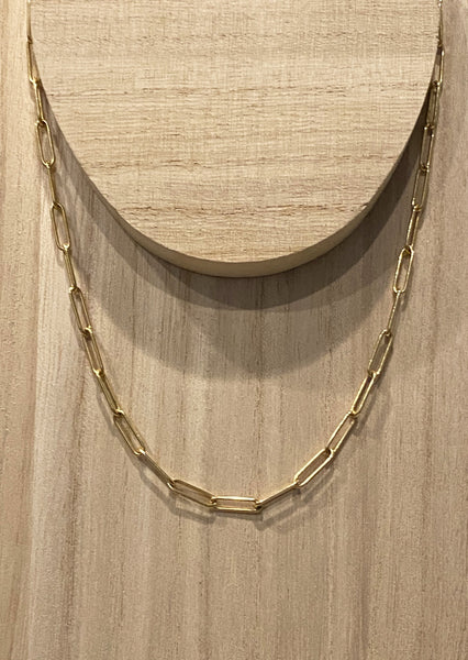Paperclip chain necklace