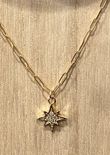 Northstar mini pave pendant