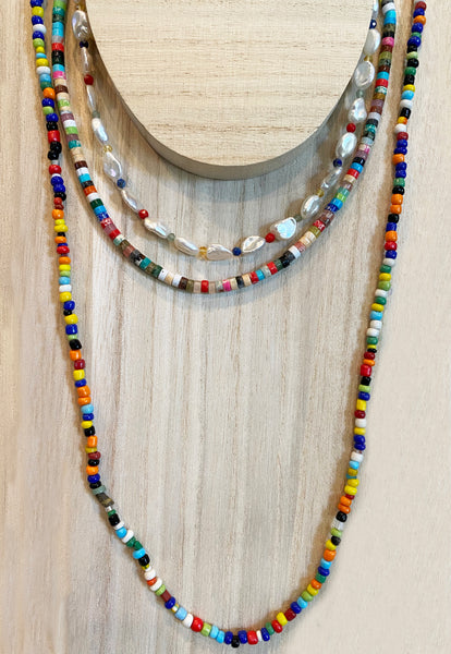 Petal Pearl & Gem Necklace