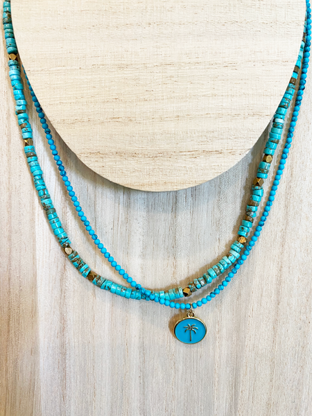 Turquoise Palm Pendant