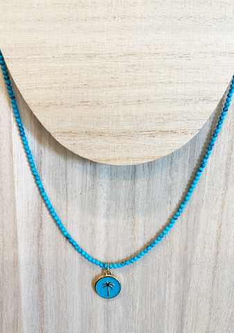 Turquoise Palm Pendant