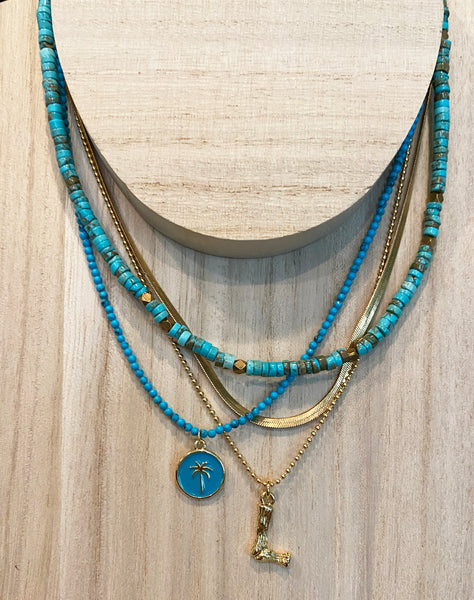 3mm Beaded Heart Necklace