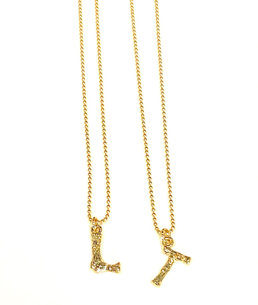 Bamboo Initial Necklace