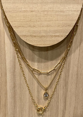 Teardrop CZ Necklace