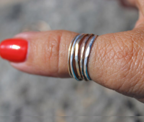 Hammered Stacking Rings