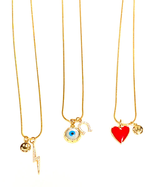 Charmed cluster necklace