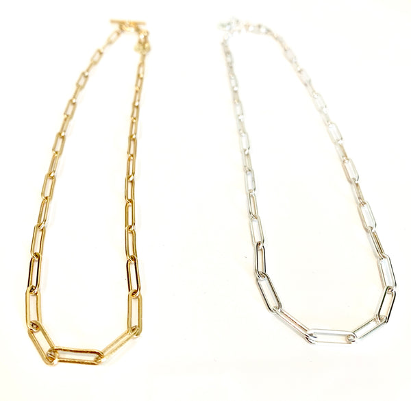 Paperclip chain necklace