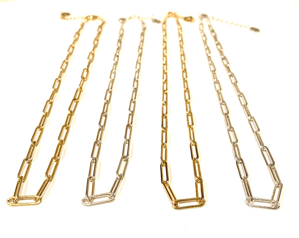 Paperclip chain necklace