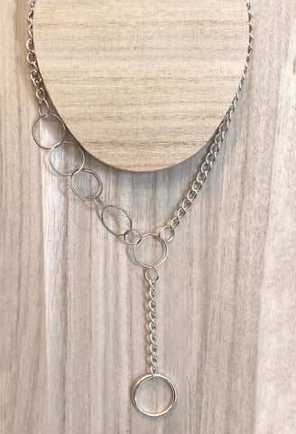 Curb Linked "Y" Necklace