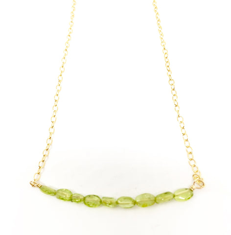Peridot Arc Necklace