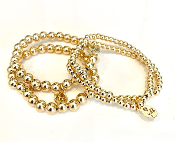 14K Gold Filled bead Stretch Bracelet